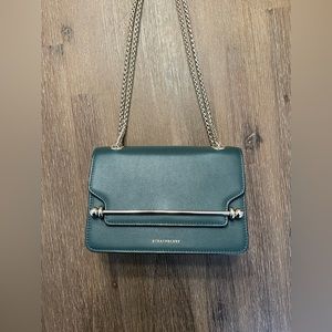 Strathberry east/west mini in bottle green